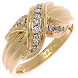 Autre Marque Tiffany & Co. 750YG Diamond Signature Cross Ring für Damen