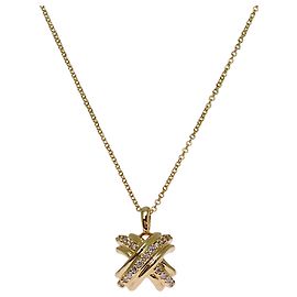 Autre Marque Collana Croce Signature Tiffany & Co. 750YG Diamanti