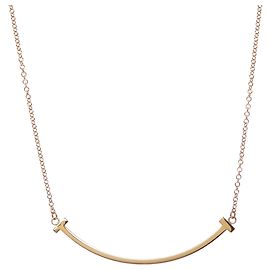 Autre Marque Collar Tiffany & Co. Au750YG T Smile Pendant Small para mujer