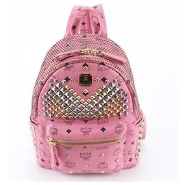 MCM Visetos Studded Rucksack/Schultertasche