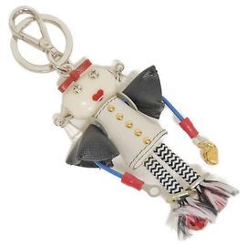 Prada Saffiano Robot Nancy Studded Keychain