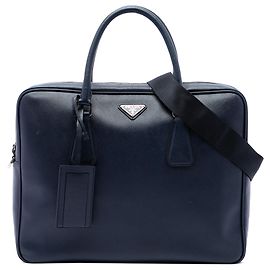 Mala de Negócios Prada Blue Saffiano