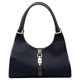 Borsa a tracolla Gucci Jackie Bardot in tela nera