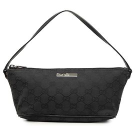 Gucci Black GG Canvas Boat
