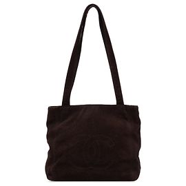 Chanel CC Suede Tote braun