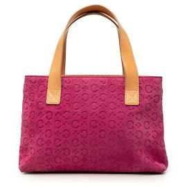 Céline Bolsa Celine Pink C Macadam em camurça
