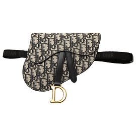 Autre Marque Bolsa de cinto Saddle Dior Blue Mini Oblique Canvas