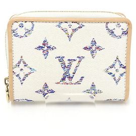 Louis Vuitton Portefeuille Lou Monogram Jacquard White Bi-fold Wallet