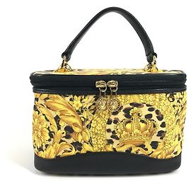Borsa beauty/pouch Versace Vintage con stampa leopardata