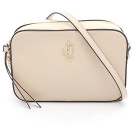 Borsa a tracolla Camera in pelle beige Jimmy Choo