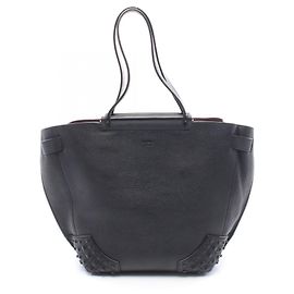 Borsa Tote Tod's Wave in pelle nera