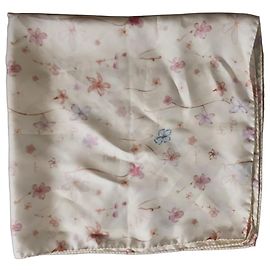 Autre Marque Dior Floral Print Silk Square Scarf