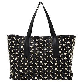 Jimmy Choo Shopper aus schwarzem Leder