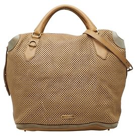 Borsa a tracolla Burberry in vitello beige