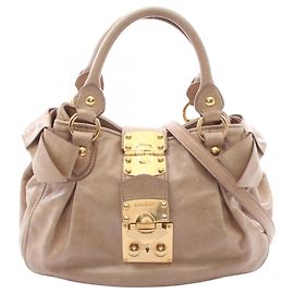 Bolsa de mão 2-Way Miu Miu com laço lateral