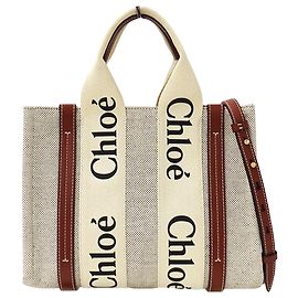 Bolso de mano Chloé de lona beige y marrón