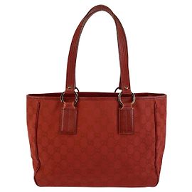 Sac cabas Gucci GG Canvas rouge
