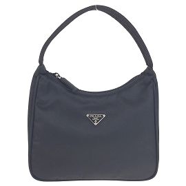 Bolsa Hobo Prada Tessuto com logótipo triangular