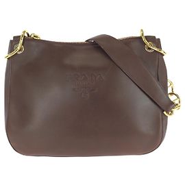 Bolso de hombro Prada Old Prada Logo Relieve