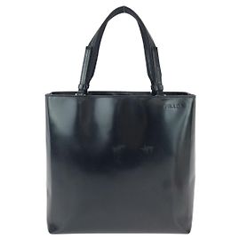 Saco Tote Prada em couro envernizado