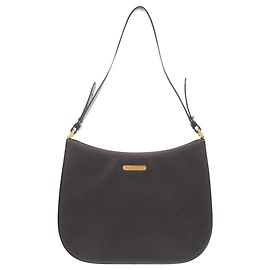 Burberry Vintage Schultertasche aus schwarzem Leder