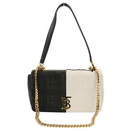 Borsa a tracolla matelassé con catena Laura Small bicolore BURBERRY