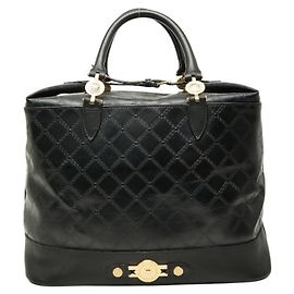 Versace Sunburst Greca Boston Bag Tote