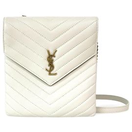 Autre Marque Porta teléfono Saint Laurent Classic Monogram en piel con relieve de cocodrilo