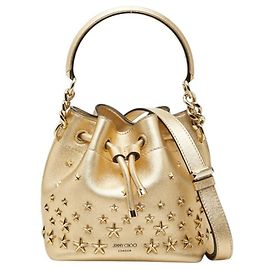 Jimmy Choo Star Studded Pom-Pom Bucket Bag