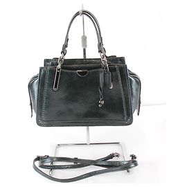 Bolso de hombro 2-Way de piel verde Coach