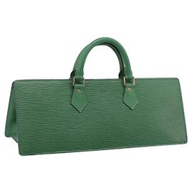 LOUIS VUITTON Epi Sac Triangle Hand Bag Green M52094 LV Auth 197179