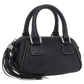 Borsa a Mano CHANEL Pelle Caviar Nero Argento CC Auth 203129V
