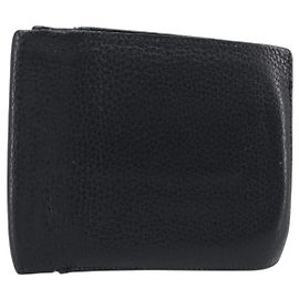 Hermès Cartera HERMES Copernicus de cuero negro Auth 200737