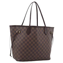 Bolso Tote LOUIS VUITTON Damier Ebene Neverfull MM N51105 LV Auth 203271A