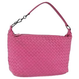 Sac à main BOTTEGA VENETA INTRECCIATO en cuir rose authentique ka6162