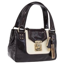 Borsa LOUIS VUITTON Cruise Line Bicolore in pelle verniciata LV Auth 203305V