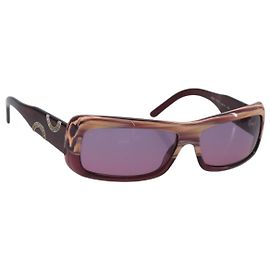 Bulgari BVLGARI Sunglasses plastic Purple Auth BA15682