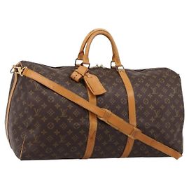 LOUIS VUITTON Monogram Keepall Bandouliere 55 Borsa Boston M41414 LV Auth ka5849