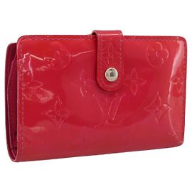 LOUIS VUITTON Vernis PortefeuilleViennois Wallet Fuchsia M91254 LV Auth 203329
