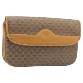 Borsa a tracolla GUCCI Micro GG Supreme PVC Beige Oro 004 106 0024 Auth 200513