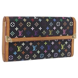LOUIS VUITTON Monogram Multicolor Porte Tresor International M92658 Auth 203078