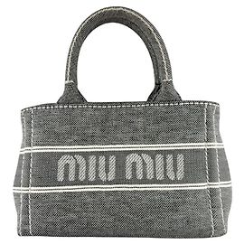 Bolsa Miu Miu em lona preta