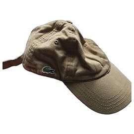 Casquette Lacoste beige en coton