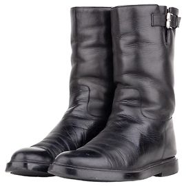 Gucci by Tom Ford 2000s Fur-Lined Biker Boots