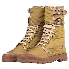 Stivali combat bondage color oro metallizzato Helmut Lang AW03