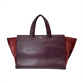 Sac Tote Giorgio Armani en daim bordeaux