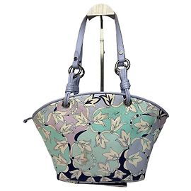 Sac à main Vintage Emilio Pucci en toile florale pastel