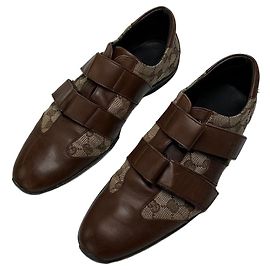 Sneakers Vintage Gucci da Uomo in Tela GG Monogram Marrone Beige EU42