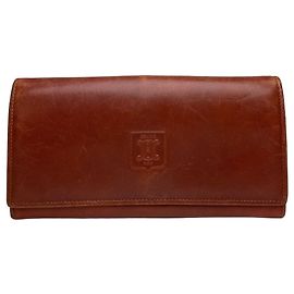 Céline Vintage Celine Leather Bifold Wallet Tan Gold