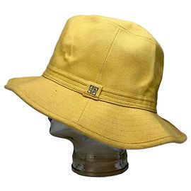 Sombrero Bucket Vintage Givenchy de mezcla de algodón Amarillo Beige Talla 57